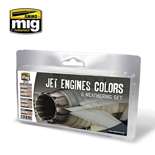 Mig Jimenez Ammo Jet Engines Colors And Weathering Set # 7445
