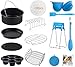 Price comparison product image Yingrace 8 inch Air Fryer Accessories 14 pcs for Tower, Phillips, Gowise Airfryer Fit All Standard Deep Fryer Accessories XXL 4.8-5.9 QT for Home Use (8 Inch)