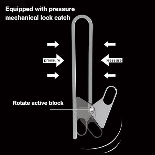 Miniatura 4 de Clip de llavero de mosquetón de titanio, clip de llavero de liberación rápida resistente con llavero para hombres, pantalones y cinturón