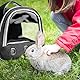 Transportbox Kaninchen, 30x21x27cm Transportbox KatzeTransportbox Meerschweinchen, Haustier Reise Tragetasche, Faltbare Tragetaschen Mit Schultergurt Für Katze Hund Kaninchen Hamster (Schwarz)