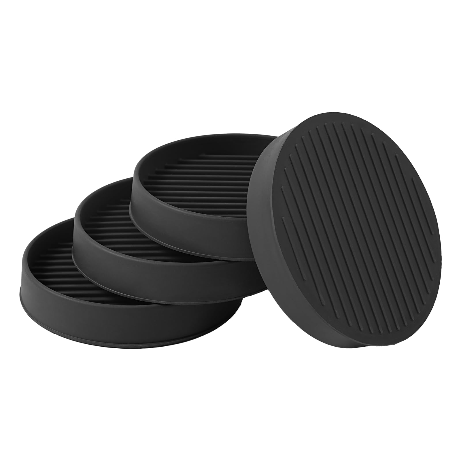 Photo 1 of 3x3 Round Rubber Furniture Caster Cups, Anti-Sliding Furniture Pads Bed Stopper Floor Protectors with Grip - Protect Any Flooring