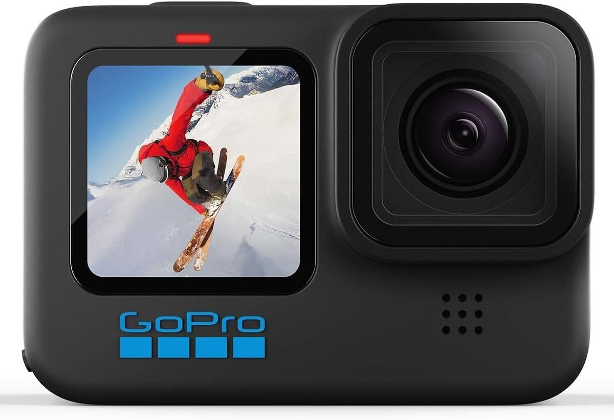 HERO10 Black - Waterproof Action Camera with Front LCD and Touch Rear Screens, 5.3K60 Ultra HD Video, 23MP Photos, 1080p Live Streaming, Webcam, Stabilization