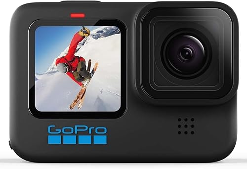 GoPro HERO10 - Cámara de acción impermeable con pantalla LCD frontal y trasera táctil video 53K60 Ultra HD fotos de 23 MP transmisión en vivo de