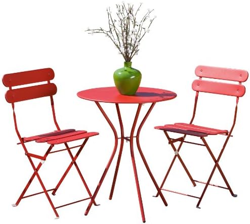 RST Brands Sol 3-Piece Bistro Set, Red