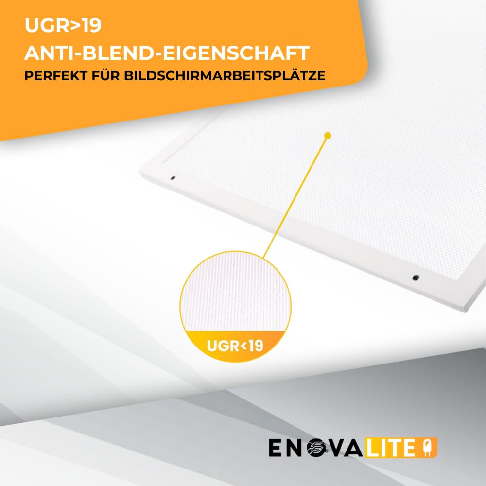 LED Panel SLIM, Aufbaupanel, UGR<19 blendfrei, 120x30cm, 30W, 3300lm, neutralweiß (4000K), Netzteil im Rahmen integriert, LED Bürolampen, Rasterdeckenleuchte, Büroleuchten, Deckenleuchte