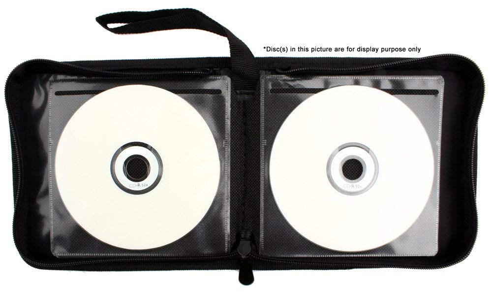 48 DISC Capacity CD Wallet for CD, DVD, Blu-Ray Media Storage, Nylon CD Holder, (Color: Assorted)