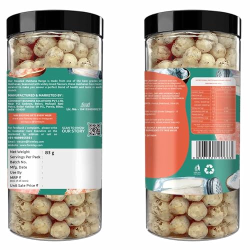 Image of Farmley Himalayan Salted Roasted Makhana Fit for Fasting - Roasted In Olive Oil 415 gram (Pack of 5, Each 83g)