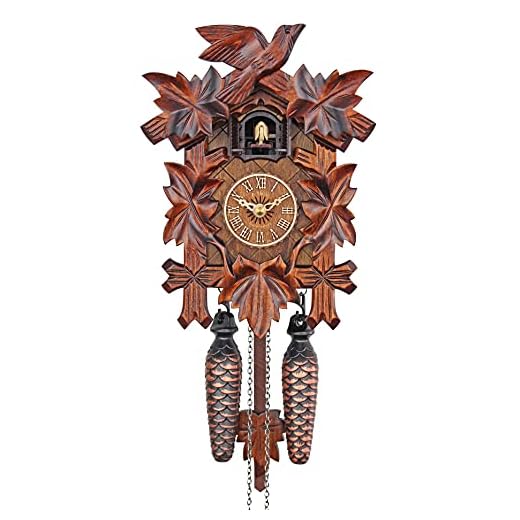 HerrZeit by Adolf Herr Quartz Cuckoo Clock - The Traditional Vine Leaves AH 40/1 QM