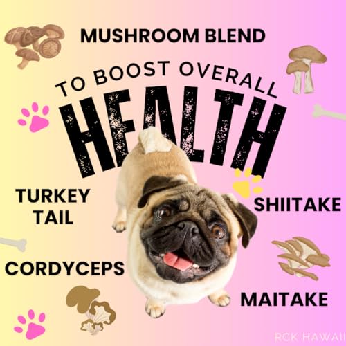 Image of Multi Vitamin Chews for Dogs with Mushroom Blend, Ashwagandha- Immune, Joint, and Digestive Health, 6.35 oz 60 Chews