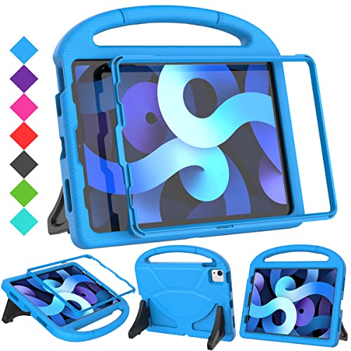 SUPLIK Kids Case for iPad Air 5th/4th Generation (10.9 inch 2022/2020) Built with Screen Protector iPad Air 5 Kidproof Case with Handle Stand for Apple iPad Air Gen 4/5&Pro 11 Old Version Blue