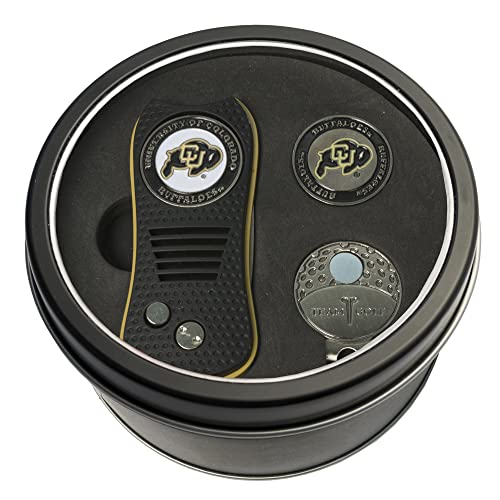 Team Golf NCAA Colorado Buffaloes Tin Gift Set with Retractable Divot Tool