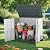 Greesum Outdoor Horizontal Resin Storage Sheds 34 Cu. Ft. Weather Resistant Resin Tool Shed, Extra Large Capacity Weather Resistant Box for Bike, Garbage Cans, Lawnmowe, Without Divider, White