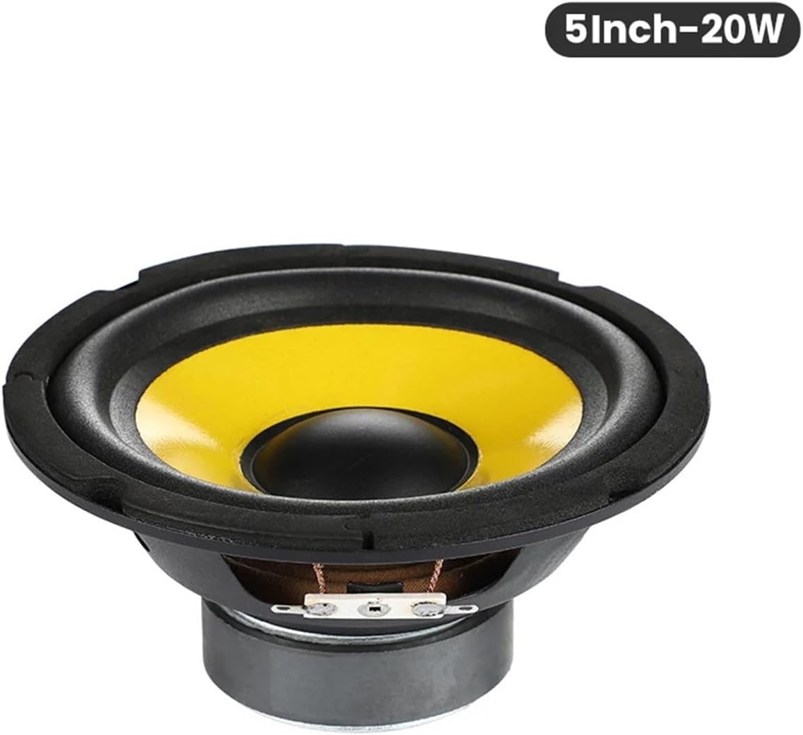 1Pcs 8/6/5 Inch Bass Subwoofer Speaker 4 Ohm 30W Audio Music Speakers Woofer Loudspeaker DIY for Multimedia Home Theater(5 inch 4ohm 30W)