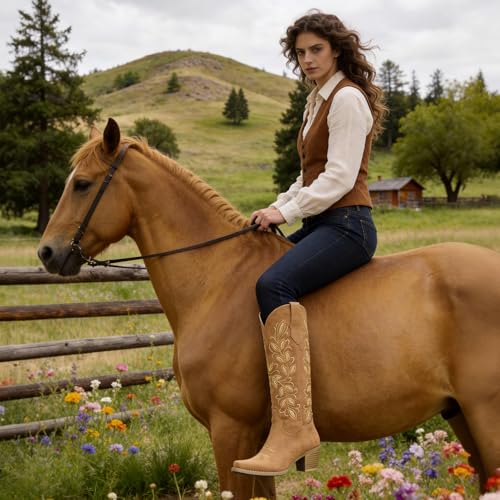 Image of wetkiss Women's Knee High Cowboy Boots