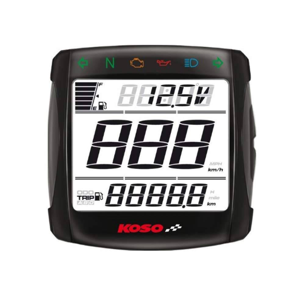 Compteur De Vitesse XR-S 01 Koso Numérique Universel Vitesse/Odo/Voyage/Temps/Bleu Carburant E-Mark