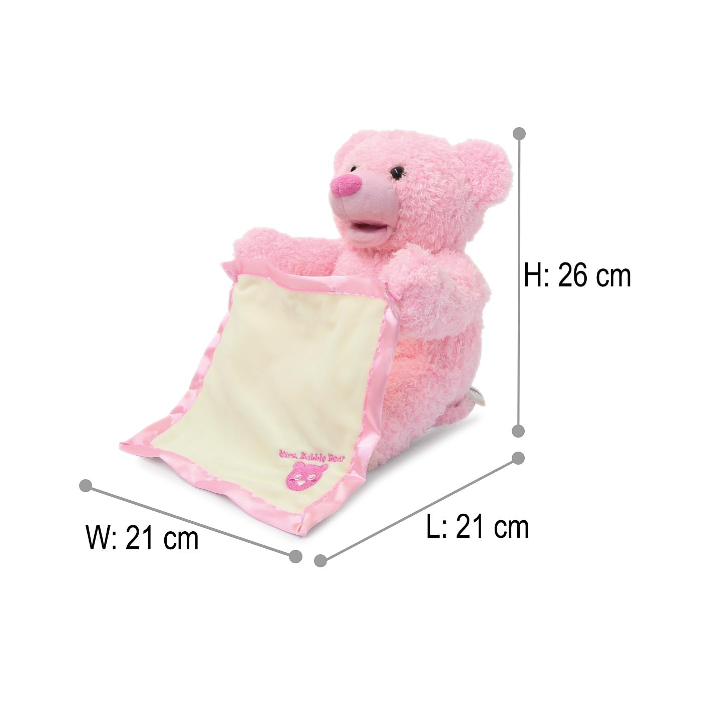 JAMARA Mrs. Babble Bear – podnosi i opuszcza ramiona z kocem, gra w chowaną, mówi i porusza ustami, miękkie futro