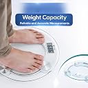 IONIX Weighing Machine For Home | Digital Weight Machine 8MM Tempered Glass Body Scale | 180Kg Capacity | LCD Display | Auto On/Off | High Precision Sensors for Home Bathroom gallery image
