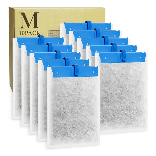 Image of 10 Pack Medium Fish Tank Filter Cartridges Compatible with Tetra Whisper Bio-Bag Filters Medium Replacement Filter Cartridges for Whisper ReptoFilter and 10i IQ10 PF10 Power Filters -Ready to Use