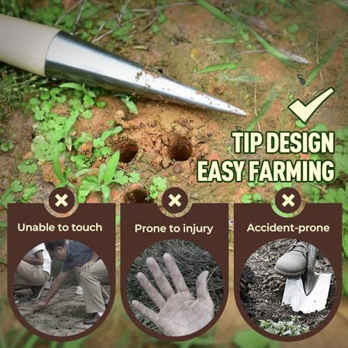 Plant Hole Digger para plantar, herramienta manual para jardín miniatura 4