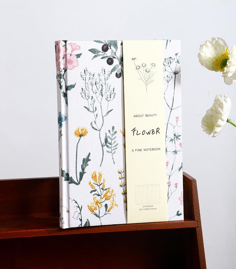 Journal floral pour femme format A5 carnet de notes d'église à plat - 5