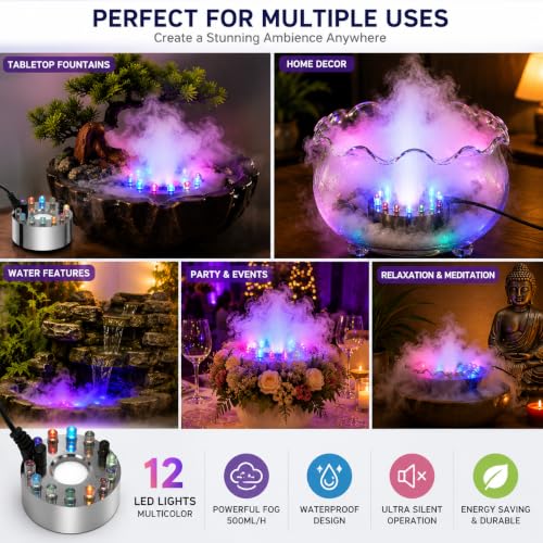 MCM Products Mist Maker Fog Machine with 12 LED Lights - Image 4