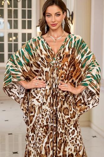 Women's Boho Kimono Long Cardigan Roomy Loungewear Oversized Kaftan Beach Dress Cover Ups Robes3
