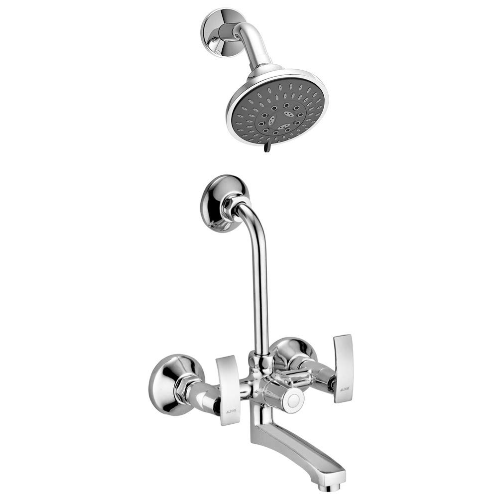 ALTON FAM3415 Brass, Wall Mixer With Provision For Over Head Shower and 190mm Long Bend Pipe With 5-Function Over Head Shower Set (Chrome) (B083WSFMZL) Amazon Price History, Amazon Price Tracker