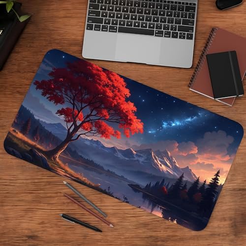 Image of Mount Fuji Premium Desk Mat | Anti-Skid | Anti-Slip | 80 x 30 cm | Laptop Mat for Work from Home /Office /Gaming- Extended Mouse pad and Keyboard Desk mat