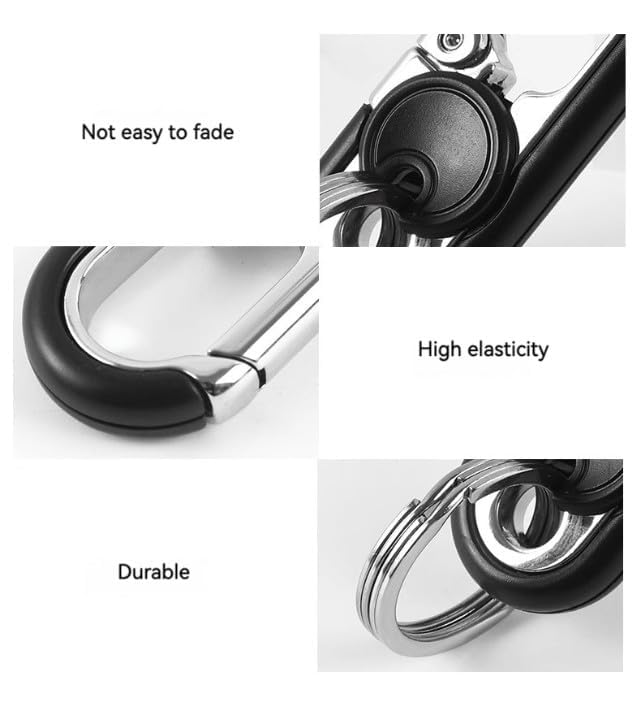 Image of CHRIS GOOD Men's Car Key Chain 2pcs, Personalized Creative Stainless Steel Car Keychain for Men