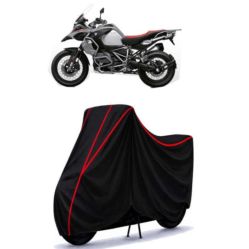 Image of R 1250 GS Adventure Water Resistant Bike Cover for All Motorcycles & Rain | Heavy Duty Taffeta Fabric | UV Protection, Dustproof, Scratchproof | All Weather Two Wheeler Body Cover with Elastic Bottom