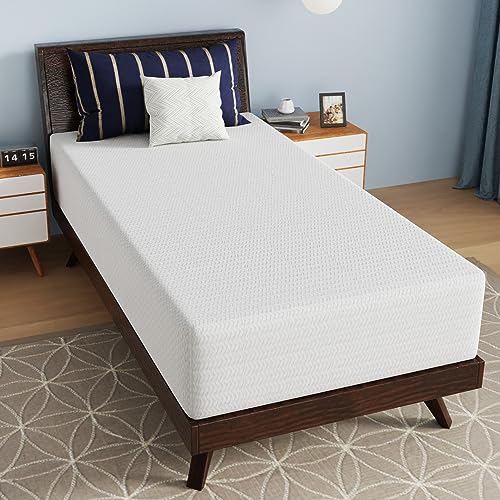 Image of PayLessHere 12 Inch Bamboo Charcoal Cooling Gel Memory Foam Mattress in a Box /Medium-Firm Mattress /Fiberglass Free /Pressure Relief & Temperature Regulation /CertiPUR-US Certified,White Twin