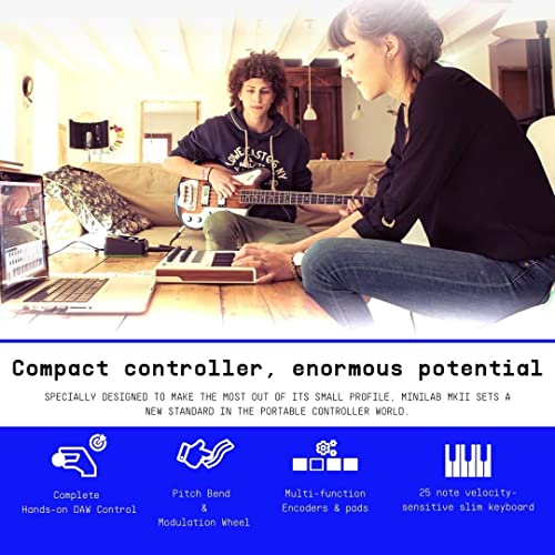 Arturia Clavier contrôleur MiniLab MkII – 25. Promotion spéciale d’une durée limitée. Comprend Mini V, Stage 73 V et Rev… - Les Beatles, Paul McCartney, John Lennon, RIngo Starr, George Harrison Arturia Clavier contrôleur MiniLab MkII - 25. Promotion spéciale d'une durée limitée. Comprend Mini V, Stage 73 V et Rev… – Image 3