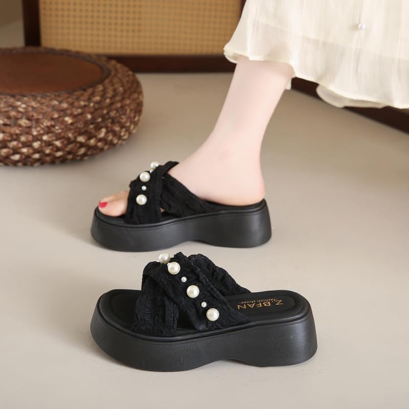 Women's thick-soled fashionable slippers, comfortable for casual wear, outdoor and beach sandals