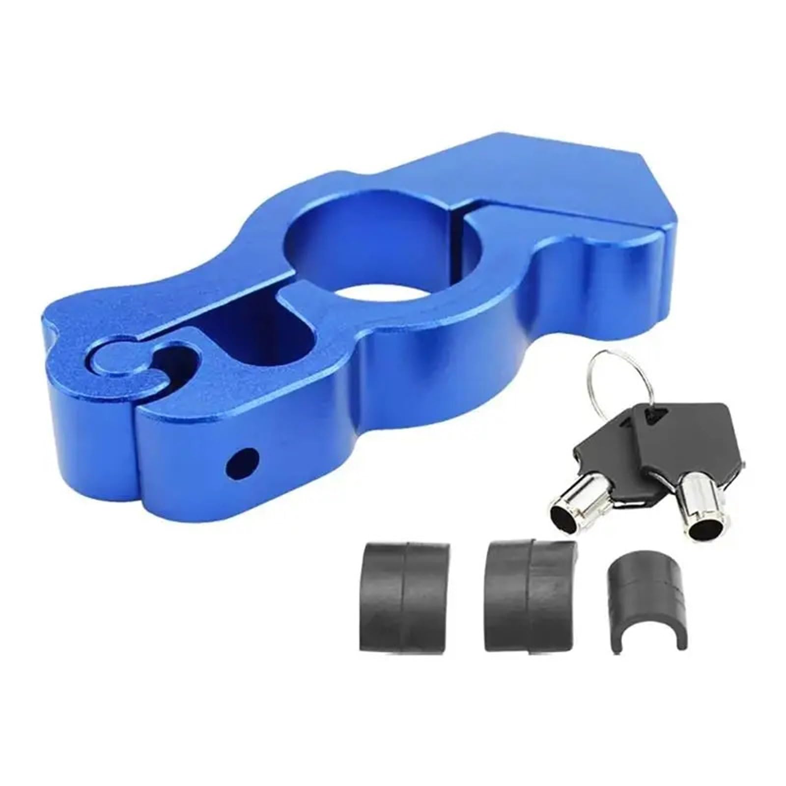 Motorcycle Handlebar Lock Motorcycle Handlebar Lock Handlebar Brake Handle Solid Lock Imitating Steal Lock Motorbike Lock Security(Blue)