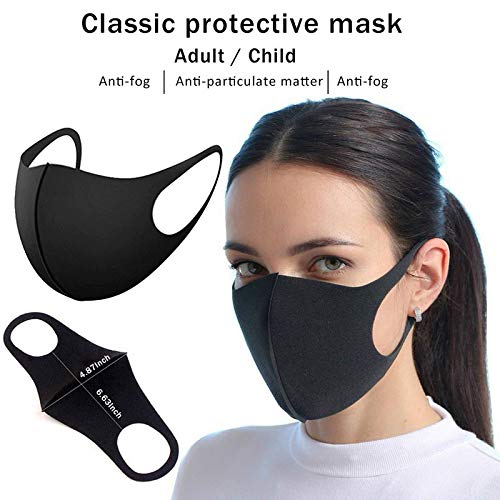 Image secondaire de SHOP-STORY - Masque de Bouche Nez Respirant réutilisable Unisexe en polyuréthane Anti-poussière Noir