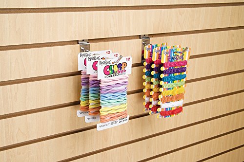 Econoco 6” Slatwall Deluxe Hooks, Slatwall hooks, Display Hooks For Panel, White, (Pack of 96)