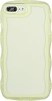 Vista 48 de Funda transparente compatible con iPhone 6S Plus/6 Plus, lindo marco ondulado de color liso, silicona suave, antiarañazos, a prueba de golpes, funda