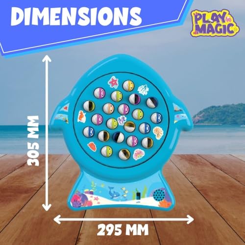 Image of PlayMagic Musical Fishing Board Game |Board Fish Game with Rotating Pond,21 Fishes&4 Fishing Poles|Sound Toy 4+Yrs|Indoor Musical Toy|Skill Development|Birthday /Return Gifts for Kids|Made in India