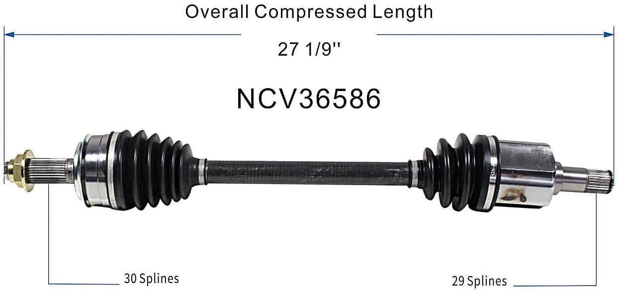 GSP NCV36586 CV Axle Shaft Assembly - Left Front (Driver Side)