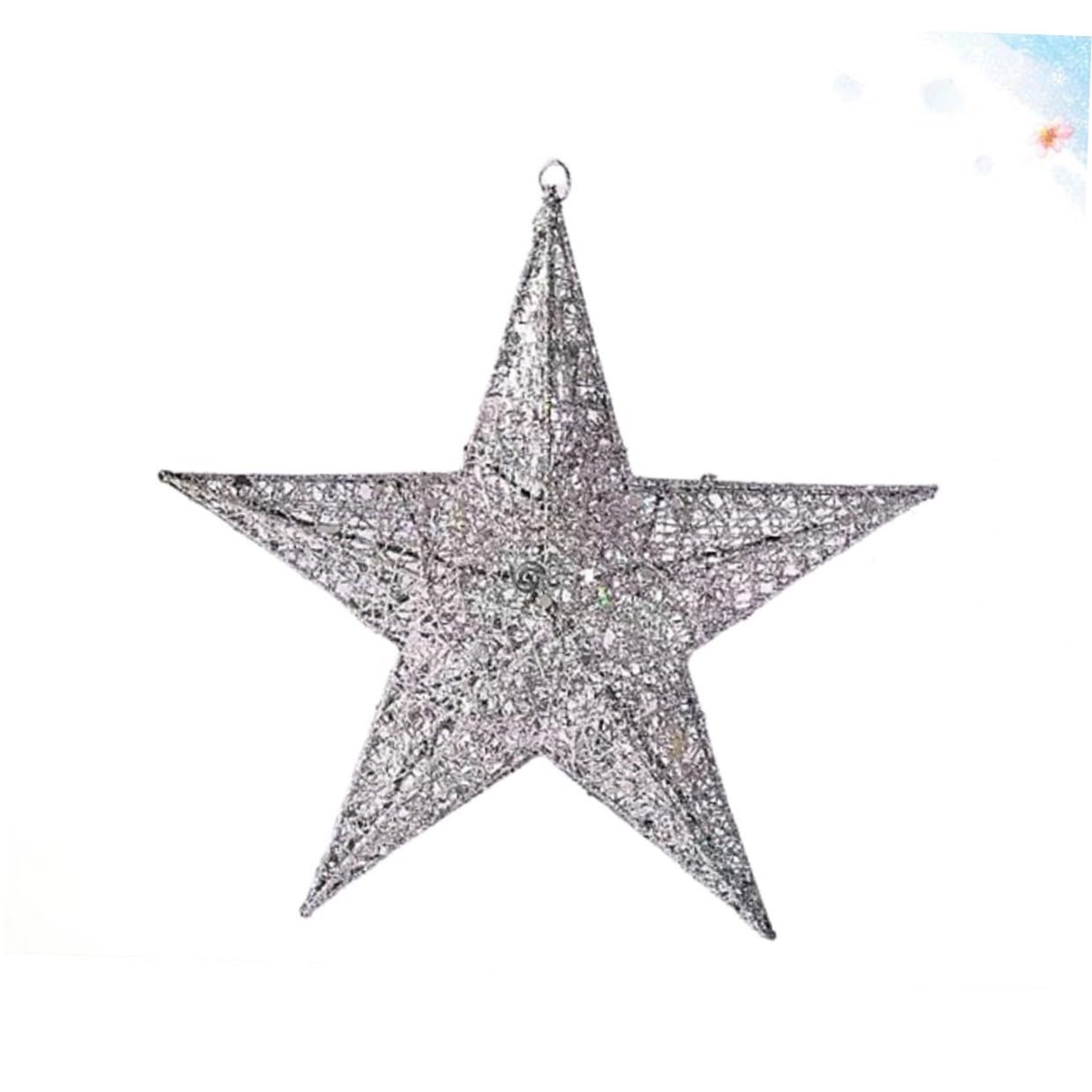 Artibetter 2 Decorazioni Natalizie Da 30 Cm Ciondolo A Forma Di Stella in Argento Decorazioni Natalizie Festive Per La Casa E Le Celebrazioni