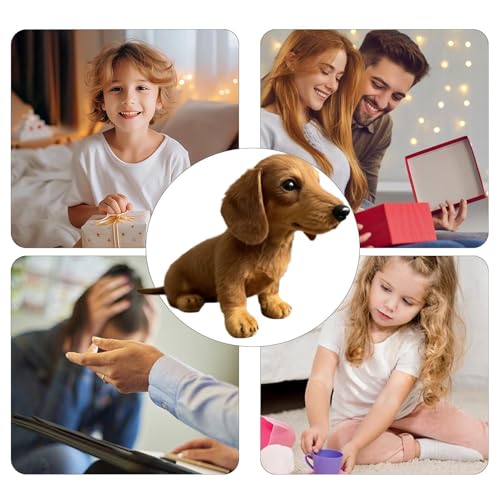 Plüsch Stofftier Hund, Emotionaler Spielhund, Plüschhund Lebensecht, Hundespielzeug Plüsch Kuscheltier, Sanftes Lebensechtes Gefühlsbegleiter Für Freunde Jubiläen, Handgefertigt Für Mädchen Und Junge