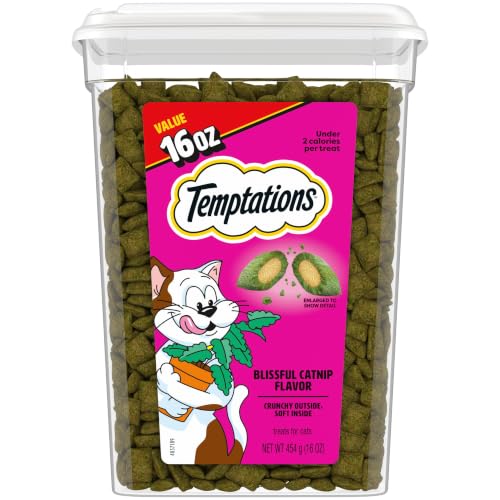 Temptations Classic Crunchy Cat Treats, Blissful Catnip, 16 oz - image 1