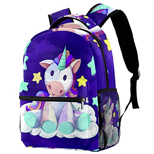 Sac à dos licorne violet ergonomique pour éviter le mal de dos des enfants