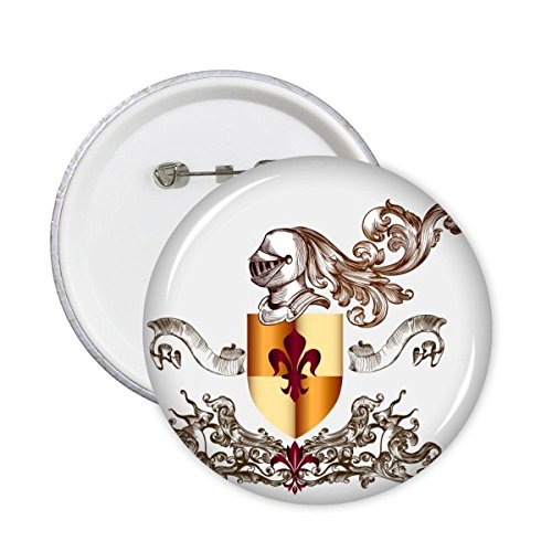 Broches rondes chevaliers médiévaux, cadeau idéal pour passionnés
