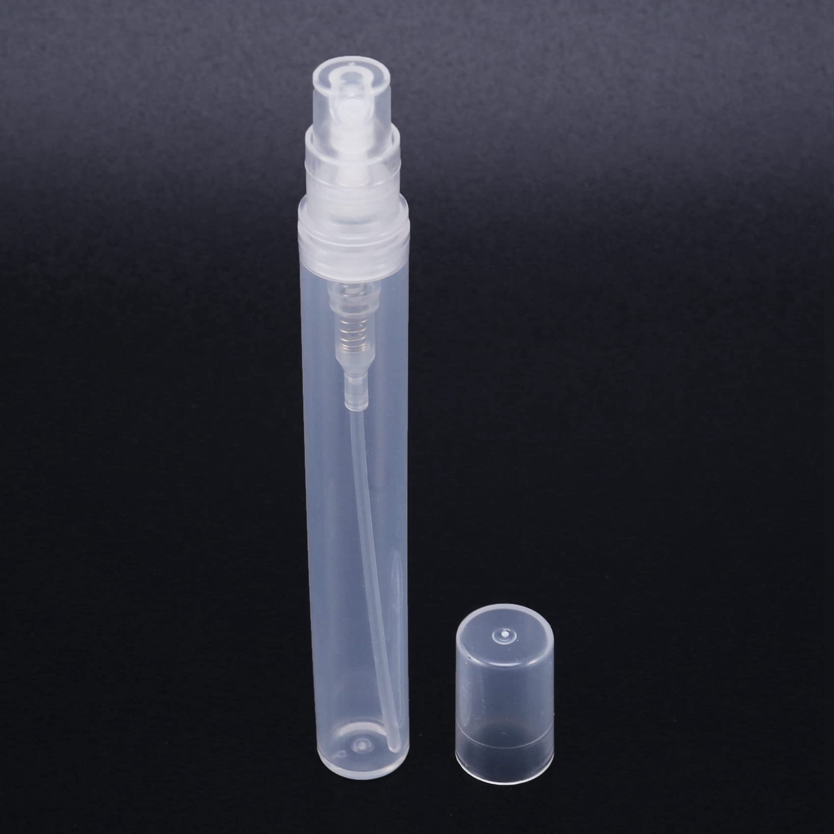 300 Stück/Set 5 ml leere transparente Kunststoff-Sprühflasche für Make-up, Parfüm, Zerstäuber, nachfüllbar