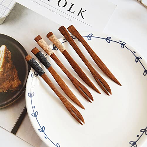 Wooden Knives Set Wooden Cake Knives Cupcake Cutlery Party Dessert Fork for Home Party Dessert Forks - Image 7