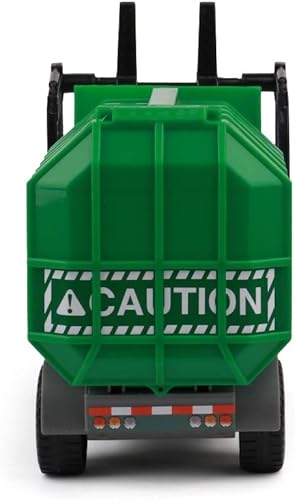 Miniatura 8 de Camión de basura motorizado con luces y sonidos, brazo delantero motorizado, cubo de basura, diseño realista y baterías incluidas, a partir de 3 años