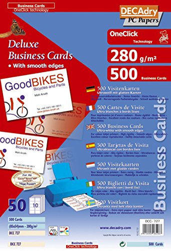 Cartes de visite pour jet d'encre lors de vos réunions et salons