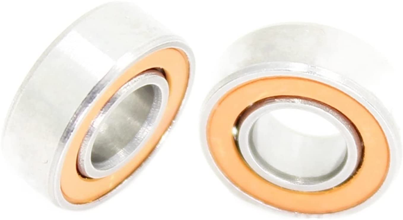 JGNAYRKJQI 2PCS SMR106 2OS Bearing 6x10x3mm CB ABEC-7 Stainless Steel Hybrid Ceramic Bearing Ocean Fishing Ball Bearings SMR106C