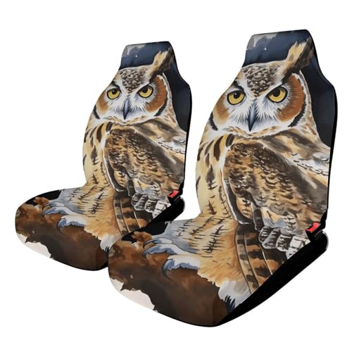 Housse de siège de voiture motif hibou universelle et élégante pour auto